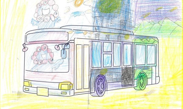 いろいろな絵のバス